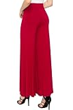 MBJ WB1104 Womens Wide Leg Palazzo Lounge Pants M RED