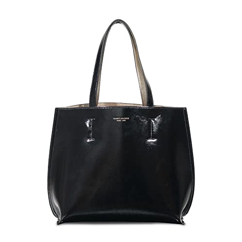 Campo MarZIO - Double Tote Bag Midi Glossy - Negro, Negro , talla unica Cover