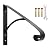 SCIEO Black Single Step Handrails, Wall Mounted Metal Wrought Iron Short Hand Rail Railing, Fits 1 or 2 Steps Stairs Ideal for Garage, Patio or Front Door Porch Steps Application