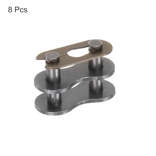 QUARKZMAN 8 Stück 12B-1 Rollenketten Verbindungslinks 19,05 mm Teilung Kohlenstoffstahl Master Verbindungsstück, Kettenmeister-Verbindungsstücke für 12B-1 Kette