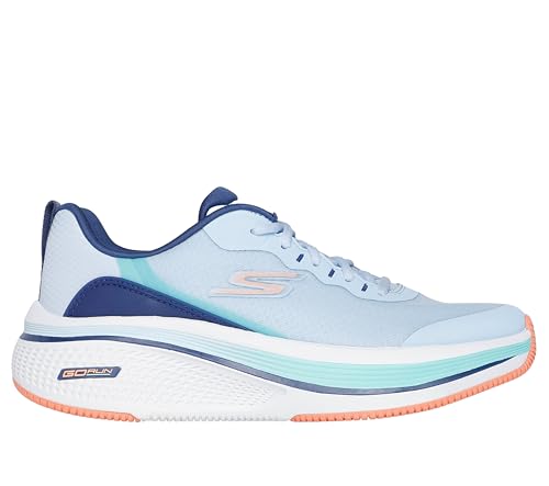 Image of Skechers Women GO Run Elevate 2.0 - Cardona Light Blue Lace Up Running Shoes (129002-LBNV 6)