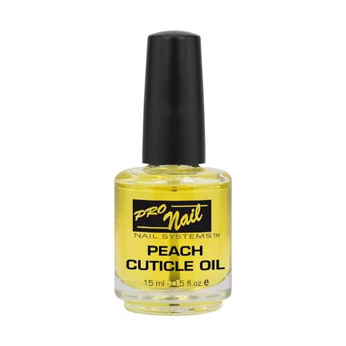 PRO NAIL - Cuticle Revitalizing Oil for Nails, Peach, 0.5 Oz - Professional Strength, Pedicure and Manicure - Moisturizes and Strengthens Nails and Cuticles - Soothing and Nourishing