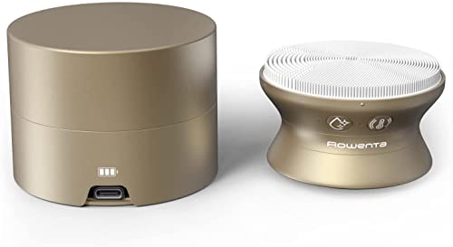 Rowenta Reset & Boost Skin Duo LV8530 - Limpiador y masajeador facial electrico, cepillo limpiador 2 en 1, para cara y cuello, potenciador cremas, cerdas precisas, estimulación térmica, color dorado