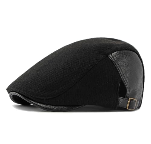 Image of Cotton Newsboy Cap,Breathable Ivy Gatsby Cabbie Beret Hat for Men's Women Driving Hunting Golf