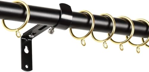 24Pcs 1.5-Inch Inner Diameter Metal Curtain Rings with Eyelets,Fits Up to 1 1/4-Inch Rod,4 mm Diameter Wire (Gold-24pcs) - Thumbnail 5