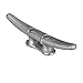 attwood 12100L3 Heavy-Duty Iron Zig Zag 6-Inch Marine Dock Cleat, silver