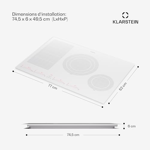 Plaque de Cuisson à Induction KLARSTEIN 72 cm 4 Zones Commandes Tactiles - vue 8