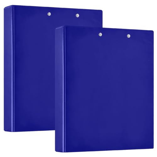 Classeur bleu foncé 3 anneaux en D souple école université bureau ex2