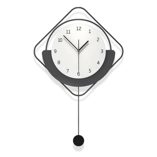 Horloge murale décoration de salon pour habiller un mur vide grâce aux accessoires suspendus fournis