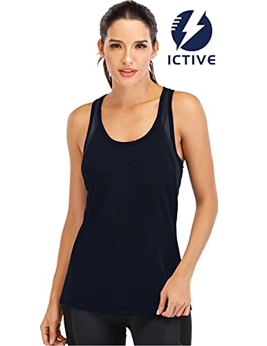 ICTIVE Workout Tank Tops for Women Loose Fit Yoga Mesh Racerback Open Back Muscle Shirts2