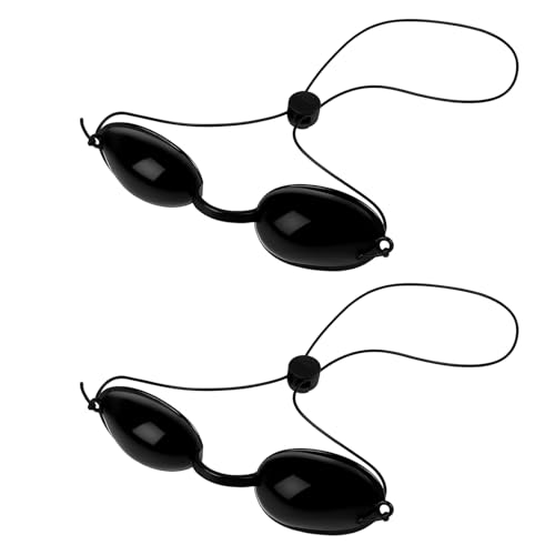 Fymueth 2 PCS Tanning Goggles, Tanning Bed Goggles and Eye Protection for Red Light, 5.7 x 1.45 Inch Red Light, LED Eye Protection, Tanning Bed Eye Protection