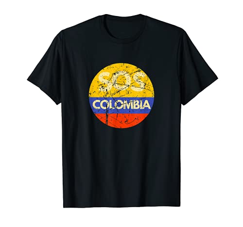 SOS COLOMBIA Country Saying Support T-Shirt, Black
