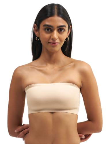 Image of UNDERNEAT Women Seamless Bandeau Bra | Strapless Non-Padded | Wireless Ligthweight and Breathable | Ideal for All Day Comfort | Anti-Slip Silicone Grip Tube Bra for Women