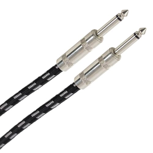 Plugger Câble Tweed Jack mâle mono/mâle mono 10 m Noir