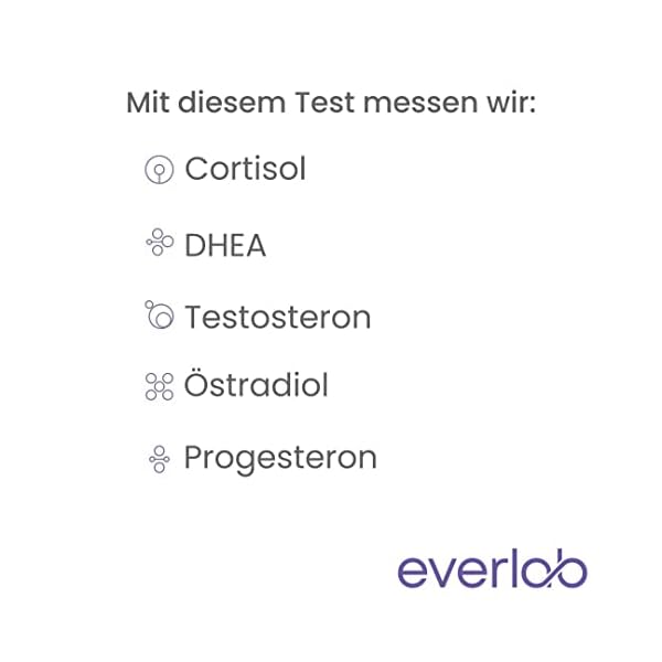 EVERLAB Hormontest Mann – 5 wichtige Hormone schnell & einfach prüfen | Speicheltest für Testosteron, DHEA, Cortisol, Östradiol und Progesteron | Selbsttest für Zuhause – Bild 6