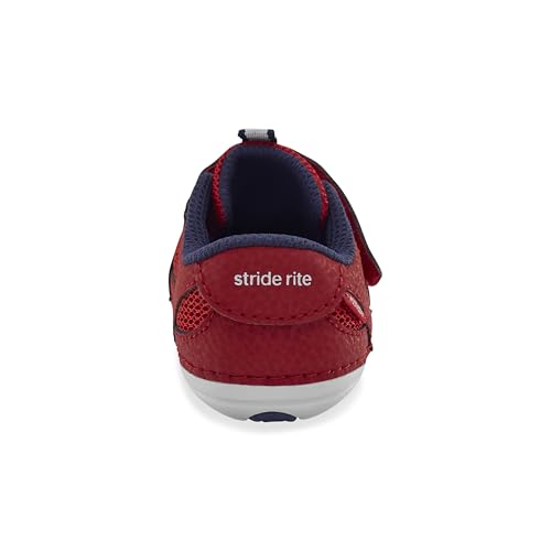 Stride Rite SM Apollo Sneaker, RED, 4 Wide US Unisex Little_Kid3
