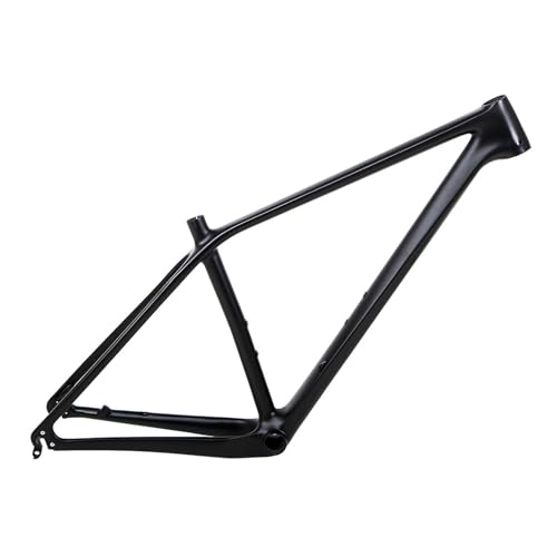 MirOdo Black Bike Frames 27.5/29er Carbon Fiber Mountain Bike Frames 15/17/19'' QR 9x135mm Disc Brake AM XC Cyclocross Hardtail Frame Internal Routing BB92*41 Press-in(Color:Matte Black,Size:27.5/29