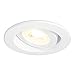 Produktbild MRACEK | LED Einbaustrahler Schwenkbar | CRI 95+ | 6.6W | 600lm | 2700K Warmweiß | Dimmbar | 2 Jahre/20.000 Std Garantie | 230V | Weiß | Aluminium | Flimmerfrei | 45° Abstrahlwinkel