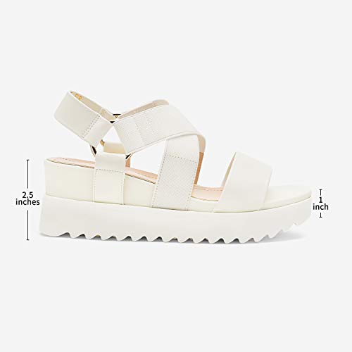 Image of DREAM PAIRS Women's Open Toe Ankle Strap Platform Wedge Sandals