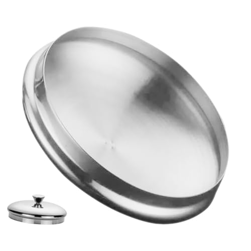 TOYANDONA Tapa de Acero Inoxidable Taza Cubierta Protectora Redonda para Vaso y Botella Repuesto Antipolvo Práctico y Duradero
