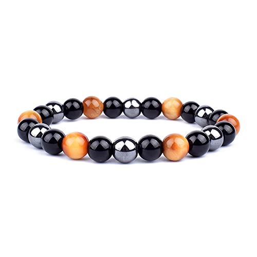 Bracelet oeil de tigre et hématite magnétique pour la protection de la santé