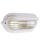 Plafón palpebra  IP54  oval blanco.