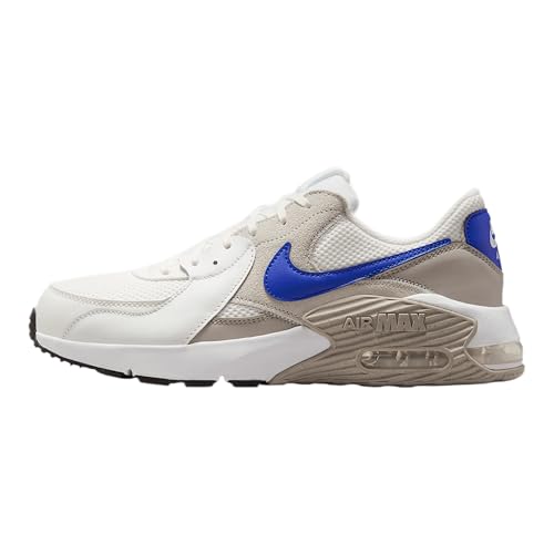 Nike Air Max Excee - Zapatos para hombre (FZ5486-101, color blanco cumbre/gris vasto/gris universitario/azul corredor), Summit White/Vast Grey/College Grey/Racer Blue, 40.5 EU