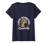 Womens Florida International FIU Panthers Logo V-Neck T-Shirt