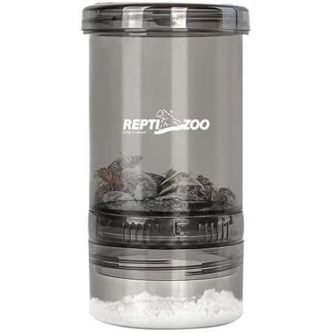 REPTI ZOO Reptile Cricket Powder Mixer, Insect Calcium Mixer, Cricket Nutrients Shaker for Gecko Snake Lizards, Feed Dispenser for Reptile & Amphibians | Terrarium Tank Accessories Cover