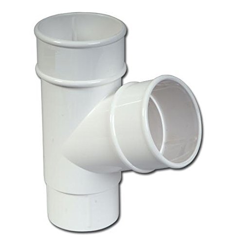 Marshall Tufflex White Rainwater Pipe Accessories - Downpipe - Round Pipe Branch/Y-Joint
