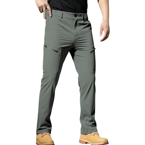 Pantalon cargo homme multipoches blanc tactique fonctionnel à cordon de serrage grande taille