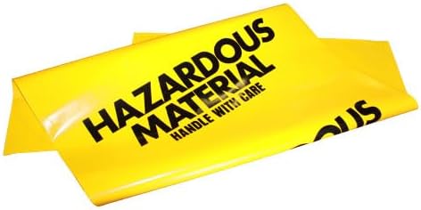 ENPAC Hazardous Material Disposal Bags, Yellow, Case of 250, Highly Resistant Plastic
