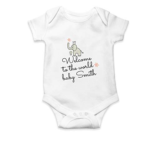 Body personnalisé pour bébé avec inscription personnalisée Blanc, blanc, 1 mois Cover