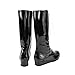Mens Wrestling Boots Halloween Cosplay Knight Boots Mid Heel Shoes (Black, 11, Adult, Men, 11, Numeric, US Footwear Size System, Medium)