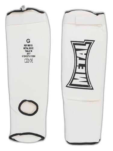 Miniatura 2 de Metal Boxe - Espinilleras Con Protección De Pie, Color Blanco, L