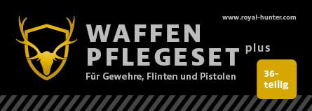Pro Waffenreinigungsset 52-teilig – Waffen Reinigungsset & Waffenpflege-Set im robusten Koffer – Reinigungsset zur professionellen Waffenreinigung für Langwaffen & Pistolen – Waffenpflegeset