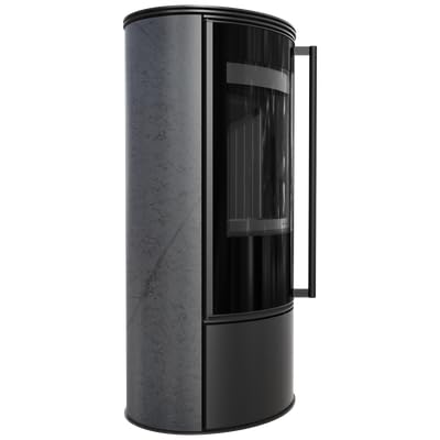 KRATKI Stufa a legna in acciaio ERIK 5,5 kW Ø150 A Ecodesign vetro ceramico