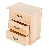 GARIOUANS Cajonera De Madera Mini 3 Cajones Apilables, Almacenaje Multifuncional Adecuado para Espacio Reducido y Uso Doméstico