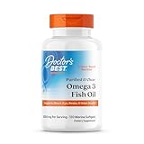 Doctor's Best Omega 3 Fish Oil Supplement for Women & Men - Source of DHA, EPA, & Omega-3 Fatty Acids, Purified, High 2000 mg Potency, Heart Health Support, Non-GMO, Gluten Free - 120 Marine Softgels