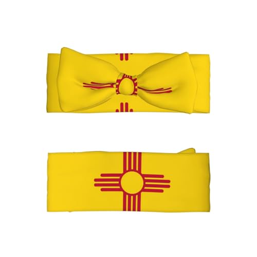 Flag of New Mexico Baby Bow Headband. Comfortable baby headband, suitable for daily wear and photo props.2