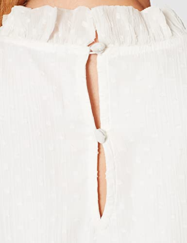 Tommy Jeans Donna Ruffle Dobby Camicia Maniche