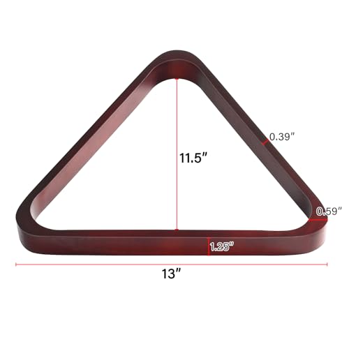 MoyanSuper Solid Wood Pool Ball Rack Billiard Ball Triangle Rack, Pool Table Ball Holder Positioning Rack,2-1/4" Pool Ball Rack (Burgundy Triangle Rack) - Thumbnail 4