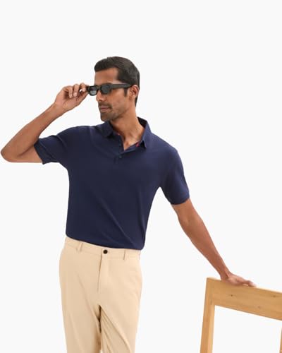 Image of LUDIC Core Polo T-Shirt, Dailymove Collection | Regular Fit | Stand-up Collars | 100% Organic Cotton, 240 GSM | Lightweight & Comfortable |Everyday Essential | Polo T-Shirt for Men