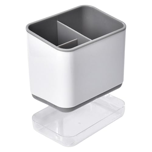 箸排水オーガナイザー - 食器箸ホルダー 乾燥ラック | スプーンフォークナイフ収納ボックス | キッチンカウンタートップ 食器用水切り コンパクトな箸スタンド 排水穴付き