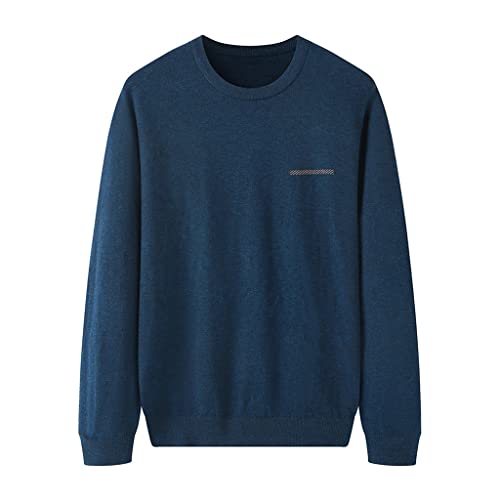 VFIIIOLPAA Business Loose Sweater Men Autumn Winter Soft Warm Men's Sweater Casual Pullover O -Neck Male Knitwear (Color: B, Size: XXXXX-Large) (A XXXXXXX)