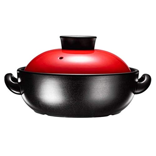 CTCOIJRN Olla de cerámica para sopa, olla de estofado saludable, olla de arcilla, ollas de barro