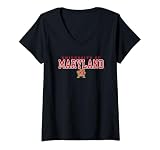 Womens Maryland Terrapins Basic Officially Licensed V-Neck T-Shirt