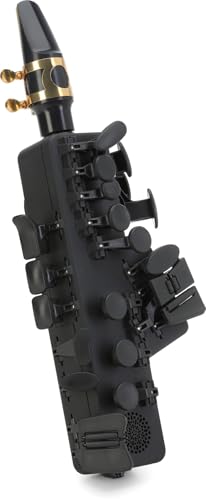 Travel Sax 2 (Black) – Compact Digital Saxophone for Silent Practice Anywhere | Lightweight Electronic Sax with Real Alto Mouthpiece, Built-in Speaker, Bluetooth MIDI/Audio, USB-C, 70+ Internal
