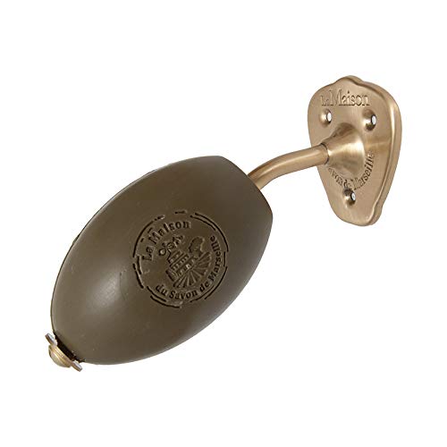 La Maison Du Savon Bronze Maison Du Savon Soap Holder, Wall Mounted Rotating, Finish, Includes 270G Argan Oil Soap