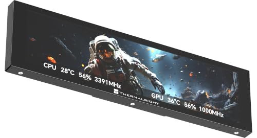 Thermalright Trofeo Vision LCD AIO Display 9.16” PC Monitor, USB Type-C Screen for Real-Time Hardware Monitoring, with Preset Themes for Gaming PC Case/CPU Cooler (TrofeoVision 9.16 Black)